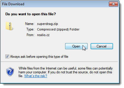 Internet explorer disable download prompt